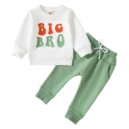 Toddler Boys Long Sleeve Letter Prints Tops Solid Color Pants Two Piece Casual Sports Outfits Set For Kids Clothes Infant Boys Outfits Baby Boy Outfit Preemie Clothes
Toddler Boys Long Sleeve Letter Prints Tops Solid Color Pants Two Piece Casual Sports Outfits Set For Kids Clothes Infant Boys Outfits Baby Boy Outfit Preemie Clothes