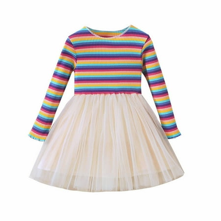 XIEULQP Summer Dress Small and Medium Sized Children s Clothing Girls Mesh Dress Rainbow Patchwork Bottom Dress Suitable for Children Aged 2 to 7Y Flower Girl Dress Beige
XIEULQP Summer Dress Small and Medium Sized Children s Clothing Girls Mesh Dress Rainbow Patchwork Bottom Dress Suitable for Children Aged 2 to 7Y Flower Girl Dress Beige