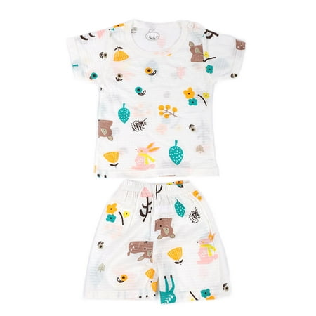 Baby Summer Suit Cartoon Pattern Cute Baby Short Sleeve Short Pants For Home For Children Elk 80cm
Baby Summer Suit Cartoon Pattern Cute Baby Short Sleeve Short Pants For Home For Children Elk 80cm