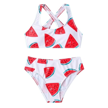 Girls Summer Cute Crisscross Small Watermelon Printing Floral Printed 2PCS Swimsuit
Girls Summer Cute Crisscross Small Watermelon Printing Floral Printed 2PCS Swimsuit