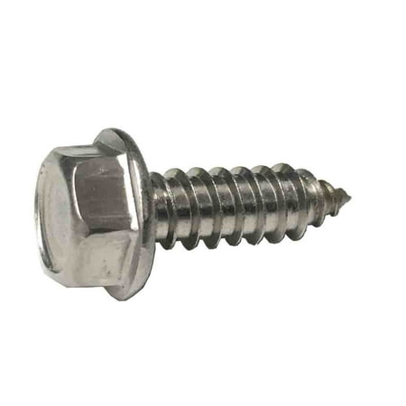 Clipsandfasteners Inc 25 #14 X 3/4 Hex Washer Head License Plate Screw 18-8 Stainless
Clipsandfasteners Inc 25 #14 X 3/4 Hex Washer Head License Plate Screw 18-8 Stainless