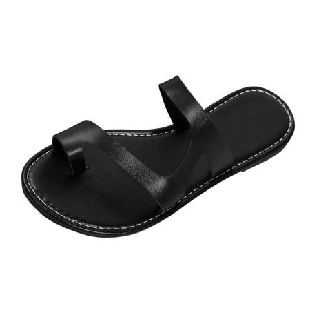 Cathalem Ladies Fashion Summer Solid Color Leather Cover Toe Flat Beach Slippers Black 40
Cathalem Ladies Fashion Summer Solid Color Leather Cover Toe Flat Beach Slippers Black 40