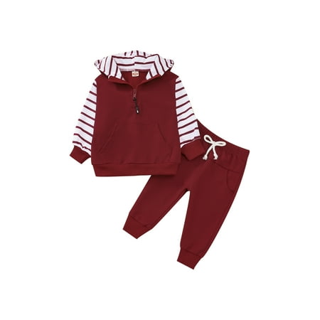 Bagilaanoe 2Pcs Toddler Baby Boy Long Pants Set Striped Long Sleeve Hooded Pullover Tops+ Trousers 6M 12M 18M 24M 3T Fall Casual Sweatsuit
Bagilaanoe 2Pcs Toddler Baby Boy Long Pants Set Striped Long Sleeve Hooded Pullover Tops+ Trousers 6M 12M 18M 24M 3T Fall Casual Sweatsuit