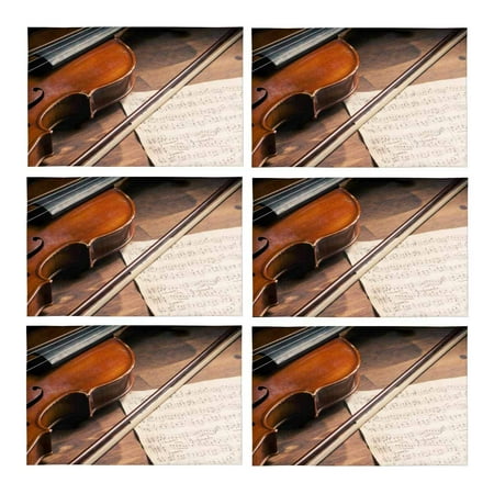 MKHERT Vintage Sheet Music and Violin Placemats Table Mats for Dining Room Kitchen Table Decoration 12x18 inch Set of 6
MKHERT Vintage Sheet Music and Violin Placemats Table Mats for Dining Room Kitchen Table Decoration 12x18 inch Set of 6