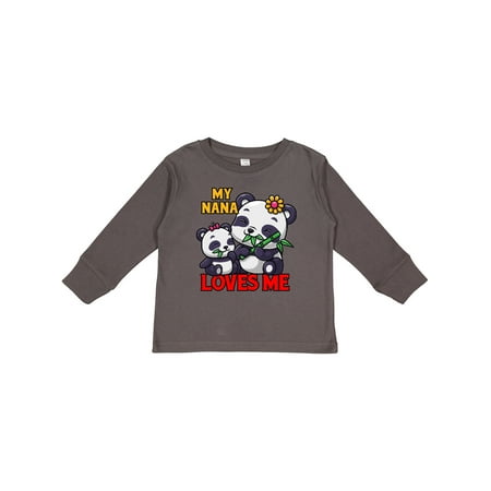 Inktastic My Nana Loves Me Panda Boys or Girls Long Sleeve Toddler T-Shirt 
Inktastic My Nana Loves Me Panda Boys or Girls Long Sleeve Toddler T-Shirt