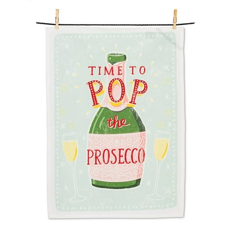 Set of 4 Pop Prosecco Tea Towel