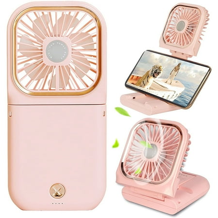 Small Personal Fan GIUGT Portable Fan 3 Speeds One Key Control 3 in 1 Handheld Fan with Power Bank and Phone Holder Low-Noise USB Rechargeable Foldable Hanging Neck Fan for Travel/Office Pink
Small Personal Fan GIUGT Portable Fan 3 Speeds One Key Control 3 in 1 Handheld Fan with Power Bank and Phone Holder Low-Noise USB Rechargeable Foldable Hanging Neck Fan for Travel/Office Pink