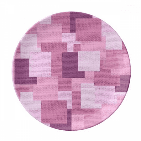 Fabric Flax Knit Purple SquareMosaic Plate Decorative Porcelain Salver Tableware Dinner Dish