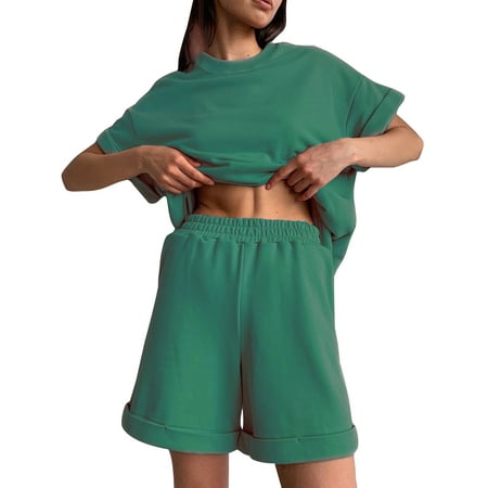 Grianlook Ladies 2 Piece Outfits Wide Leg Sleepwear Crew Neck With Pockets Loungwear Joggers Elastic Waist Pajamas
Grianlook Ladies 2 Piece Outfits Wide Leg Sleepwear Crew Neck With Pockets Loungwear Joggers Elastic Waist Pajamas
