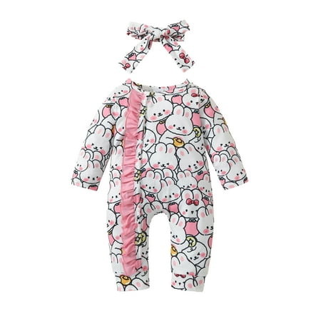FORUBAZAAR Toddler Girls Easter Long Sleeve Cartoon Rabbit Prints Ruffles Romper Jumpsuit Clothes Baby Girl Outfitss Red 3-6 Months
FORUBAZAAR Toddler Girls Easter Long Sleeve Cartoon Rabbit Prints Ruffles Romper Jumpsuit Clothes Baby Girl Outfitss Red 3-6 Months