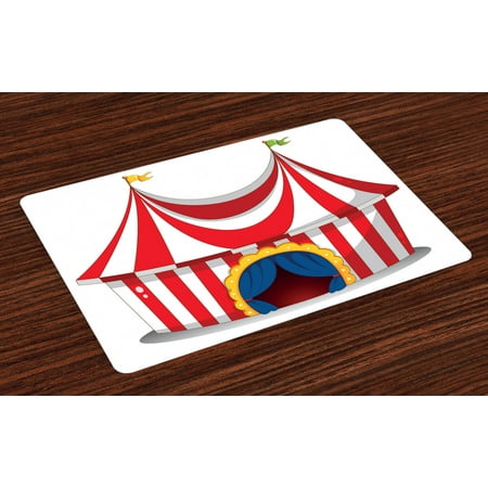 Circus Placemats Set of 4 Illustration of Retro Circus with Flag Nostalgic Fun Festival Carnival Venue Artistic Washable Fabric Place Mats for Dining Room Kitchen Table Decor Red White by Ambesonne
Circus Placemats Set of 4 Illustration of Retro Circus with Flag Nostalgic Fun Festival Carnival Venue Artistic Washable Fabric Place Mats for Dining Room Kitchen Table Decor Red White by Ambesonne