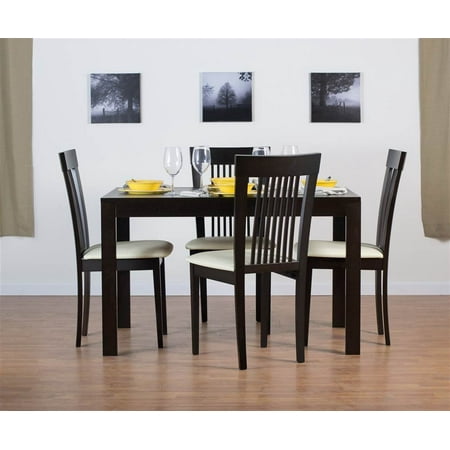 Westport Dining Table Set with Hartford Dining Chairs in Coffee