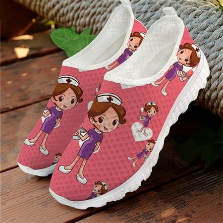 Loafers Women Casual Shoes Nurse Shoes Woman Flats Ladies Sneakers Cute Cartoon Nursing Print Mesh Footwear Summer Slip On 2024
Loafers Women Casual Shoes Nurse Shoes Woman Flats Ladies Sneakers Cute Cartoon Nursing Print Mesh Footwear Summer Slip On 2024
