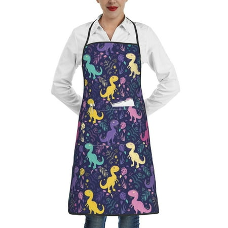 Rocae Colorful Dinosaur for Kitchen Aprons for Women Adjustable Cooking Kitchen Chef Apron for Men with Pockets
Rocae Colorful Dinosaur for Kitchen Aprons for Women Adjustable Cooking Kitchen Chef Apron for Men with Pockets