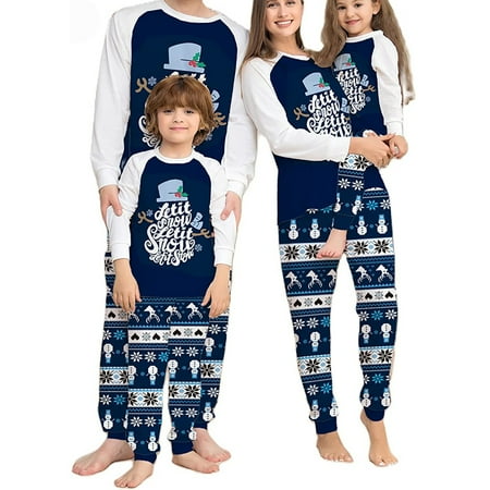Family Christmas Pjs Matching Sets Xmas Christmas Matching Pajamas for Adults Kids Xmas Jammies Sleepwear Set