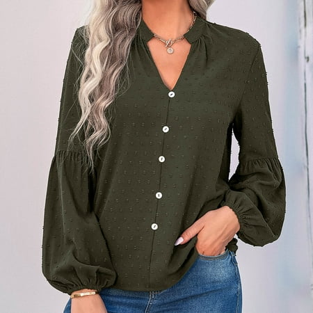 Womens Button Down V Neck Denim Shirts Long Sleeve Blouse Roll Up Cuffed Sleeve Casual Work Plain Tops with Pockets
Womens Button Down V Neck Denim Shirts Long Sleeve Blouse Roll Up Cuffed Sleeve Casual Work Plain Tops with Pockets