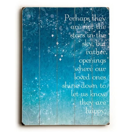 ArteHouse Decorative Wood Sign "Perhaps" by Artist Terry Kempfert, 9" x 12", Solid Wood