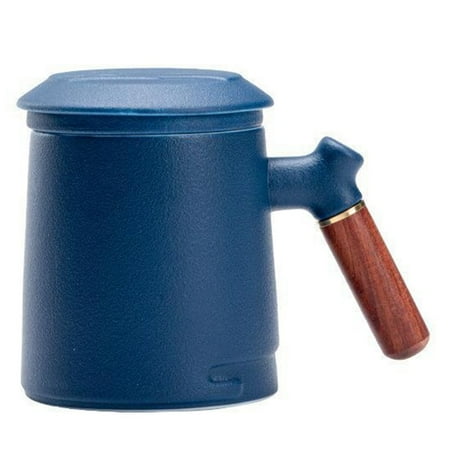 Handmade Ceramic One-Piece Filter Tea Cup with Lid Kitchen and Home Office Accessories Dark Blue
Handmade Ceramic One-Piece Filter Tea Cup with Lid Kitchen and Home Office Accessories Dark Blue