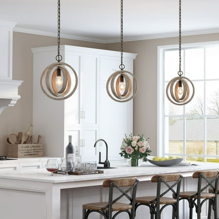 LaLuz Clovy Farmhouse 1-Light 12 Wood Globe Pendant Lights for Kitchen Island Distressed Wood 12 D x 14 H Distressed Bronze Painted
LaLuz Clovy Farmhouse 1-Light 12 Wood Globe Pendant Lights for Kitchen Island Distressed Wood 12 D x 14 H Distressed Bronze Painted