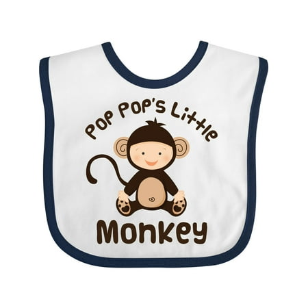 Inktastic Pop Pop s Little Monkey Gift Baby Boy or Baby Girl Bib