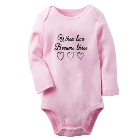 When Two Became Three Funny Rompers Newborn Baby Unisex Bodysuits Infant Jumpsuits Toddler 0-12 Months Kids Long Sleeves Oufits (Pink 6-12 Months)
When Two Became Three Funny Rompers Newborn Baby Unisex Bodysuits Infant Jumpsuits Toddler 0-12 Months Kids Long Sleeves Oufits (Pink 6-12 Months)
