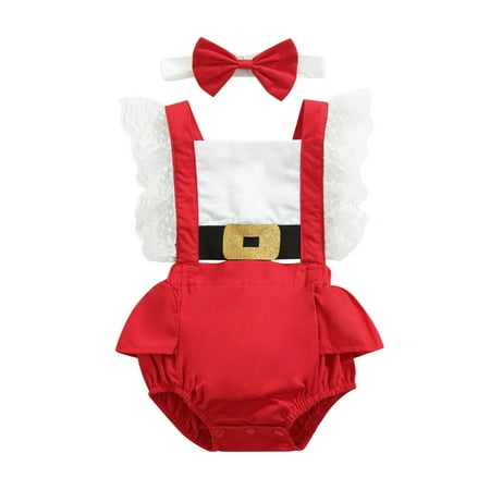 Canrulo Christmas Baby Clothes Newborn Infant Baby Girls Romper Santa Jumpsuit Xmas Party Clothes Red 0-6 Months
Canrulo Christmas Baby Clothes Newborn Infant Baby Girls Romper Santa Jumpsuit Xmas Party Clothes Red 0-6 Months