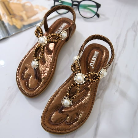 Aayomet Wedge Sandals for Women Metal And Fashion Flat Spring Women s Sandals Beach Retro Rhinestone Summer Pearl Beaded Shoes Coffee 7.5
Aayomet Wedge Sandals for Women Metal And Fashion Flat Spring Women s Sandals Beach Retro Rhinestone Summer Pearl Beaded Shoes Coffee 7.5