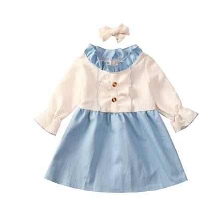 Honeeladyy Winter Coats Toddler Newborn Baby Girls Lace Neckline Stitching Denim Skirt Button Decoration Baby Girl White Sales
Honeeladyy Winter Coats Toddler Newborn Baby Girls Lace Neckline Stitching Denim Skirt Button Decoration Baby Girl White Sales