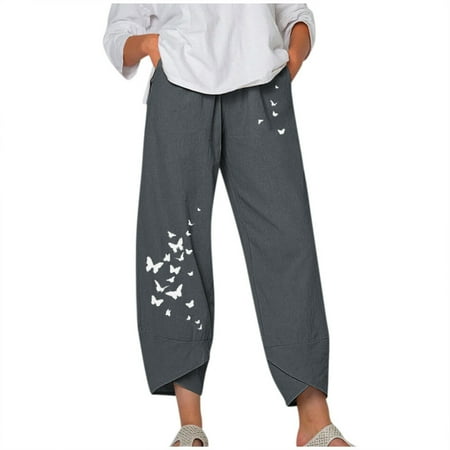 Dadaria Linen Pants for Women Plus Size Cropped Mid Waist Embroidery Cotton Loose Long Straight Pants Gray M Female
Dadaria Linen Pants for Women Plus Size Cropped Mid Waist Embroidery Cotton Loose Long Straight Pants Gray M Female