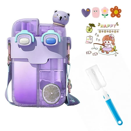 780ml Water Bottle with Straw Large Capacity Kids Water Bottle with Removable Strap Leakproof Drinking Bottle Portable Cute Cartoon Water Bottle with Stickers for Kids School Travel Sports
780ml Water Bottle with Straw Large Capacity Kids Water Bottle with Removable Strap Leakproof Drinking Bottle Portable Cute Cartoon Water Bottle with Stickers for Kids School Travel Sports