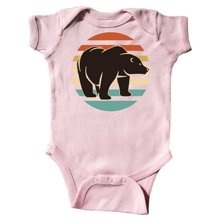 Inktastic Bear Silhouette Retro Sunset Gift Baby Boy or Baby Girl Bodysuit