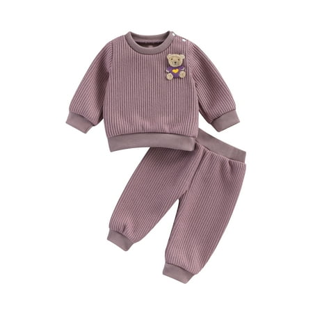 ELF Toddler Girls Boys Fall 2PCS Outfits Bear Embroidery Long Sleeve Sweartshirts and Long Pants
ELF Toddler Girls Boys Fall 2PCS Outfits Bear Embroidery Long Sleeve Sweartshirts and Long Pants