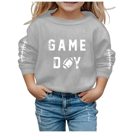 Toddler Girls Graphic Sweatshirt Trendy Letter Rugby Printed Crewneck Pullover Sweatshirts
Toddler Girls Graphic Sweatshirt Trendy Letter Rugby Printed Crewneck Pullover Sweatshirts