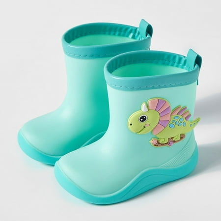 

eczipvz Baby Shoes Cute Dinosaurs Cartoon Character Rain Shoes Children s Rain Shoes Boys and Girls Water Shoes Baby Snow Booties (D 13 Little Child)