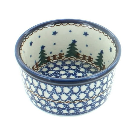 Blue Rose Polish Pottery Rustic Pines Small Deep Ramekin
