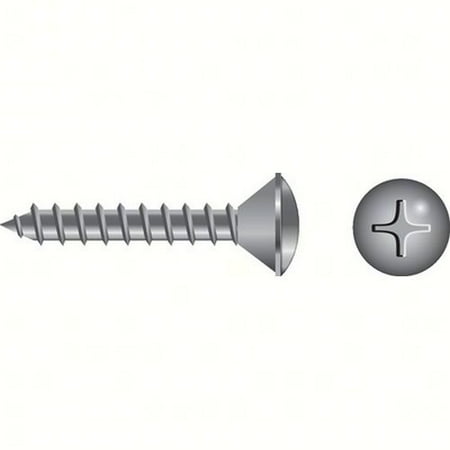 SeaChoice 59611; #10 X 1-1/4 Phillips Head Oval Tapping Screw 6/ Bag (Pack Of 10)