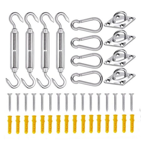 44Pcs Shade Sail Fixing Kit Mounting Kit Shade Sail Fixtures Sets 304 Stainless Steel Canopy Shading Kit Outdoor Fixing Sets for Garden
44Pcs Shade Sail Fixing Kit Mounting Kit Shade Sail Fixtures Sets 304 Stainless Steel Canopy Shading Kit Outdoor Fixing Sets for Garden