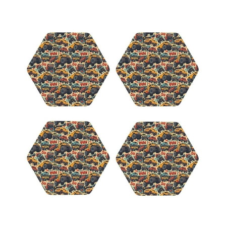 Leather Coasters with Heat-resistant for Drinks off road racing car yellow -标题2 Hexagon
Leather Coasters with Heat-resistant for Drinks off road racing car yellow -标题2 Hexagon