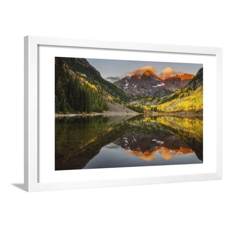 Sunkissed Peaks Bright Framed Print Wall Art By Darren White Photography