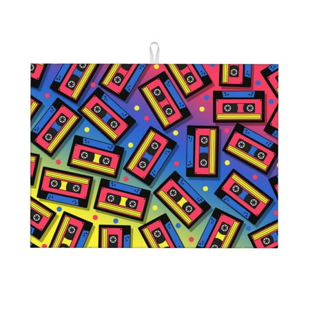 Sigee Vintage Audio Cassettes for Dish Drying Mat for Kitchen Counter Premium Kitchen Drying Mat 18 x 24 Dish Drying Pad
Sigee Vintage Audio Cassettes for Dish Drying Mat for Kitchen Counter Premium Kitchen Drying Mat 18 x 24 Dish Drying Pad