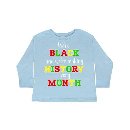 Inktastic We re Black and We re Making History Every Month Gift Toddler Boy or Toddler Girl Long Sleeve T-Shirt
Inktastic We re Black and We re Making History Every Month Gift Toddler Boy or Toddler Girl Long Sleeve T-Shirt