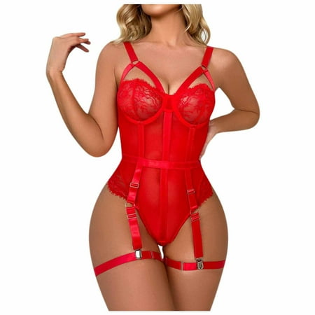 Mikilon Ladies Sexy Lingerie Hollow Sexy One-piece Lace Perspective Sexy Small Chest Underwear Womens Clothes PlusSize Summer Deal
Mikilon Ladies Sexy Lingerie Hollow Sexy One-piece Lace Perspective Sexy Small Chest Underwear Womens Clothes PlusSize Summer Deal