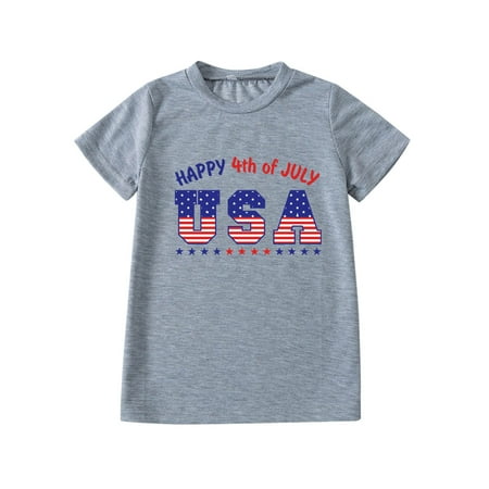 ZMHEGW American Flag Tees Toddler Kids Shirts Short Sleeve Kids Tee Tops Independence Day Print Grey 4Y
ZMHEGW American Flag Tees Toddler Kids Shirts Short Sleeve Kids Tee Tops Independence Day Print Grey 4Y