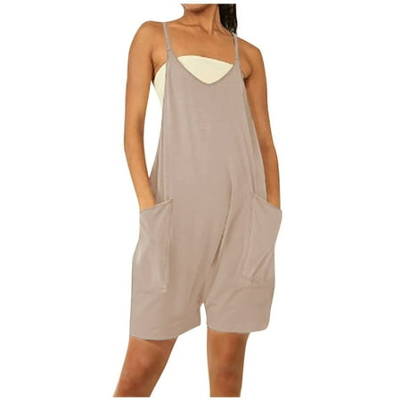 Dyegold Jumpsuits for Women Casual Summer Jumpsuit for Women Plus Size Short Pockets Casual Loose Lightweight Playsuit Pants Sleeveless V-Neck Rompers
Dyegold Jumpsuits for Women Casual Summer Jumpsuit for Women Plus Size Short Pockets Casual Loose Lightweight Playsuit Pants Sleeveless V-Neck Rompers