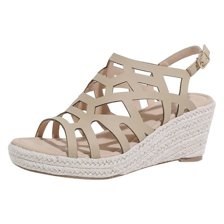 Sandals for Woman Fashion Summer Pattern Irregular Shaped Open Toe Thick Sole Wedge Comfortable Non Slip Large Size Slippers for Women Beige Size 8.5
Sandals for Woman Fashion Summer Pattern Irregular Shaped Open Toe Thick Sole Wedge Comfortable Non Slip Large Size Slippers for Women Beige Size 8.5