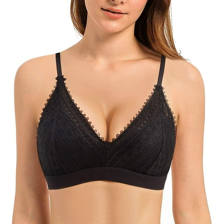 Junlan Comfort Lace Bralette for Women Deep V Padded Sleeping Bra Crop Top with Adjustable Strap Wirefree
Junlan Comfort Lace Bralette for Women Deep V Padded Sleeping Bra Crop Top with Adjustable Strap Wirefree