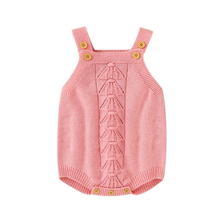 Calsunbaby Newborn Infant Baby Boys Girls Romper Adjustable Shoulder Straps Knitting Hollow Out Crotch Button Bodysuit Pink 6-12 Months
Calsunbaby Newborn Infant Baby Boys Girls Romper Adjustable Shoulder Straps Knitting Hollow Out Crotch Button Bodysuit Pink 6-12 Months
