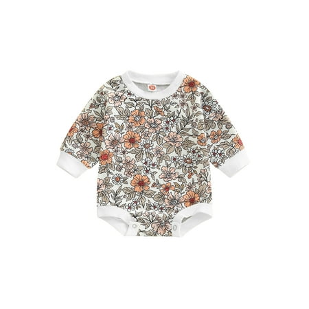 Amuver Newborn Baby Long Sleeve Romper Flower Printed Round Neck Patchwork Playsuit Casual Simple Style Short Jumpsuit
Amuver Newborn Baby Long Sleeve Romper Flower Printed Round Neck Patchwork Playsuit Casual Simple Style Short Jumpsuit