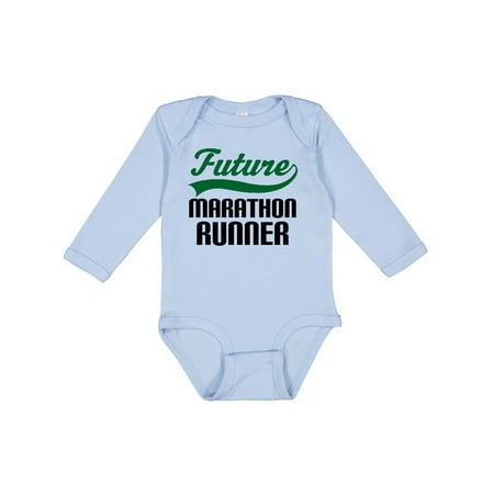 Inktastic Marathon Runner Gift Childs Gift Baby Boy Long Sleeve Bodysuit
