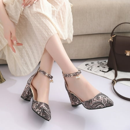 Alueeu Women s high heels Women s Square High Heel Shoes Summer Casual Sandals Ankle Belt Buckle Sandals
Alueeu Women s high heels Women s Square High Heel Shoes Summer Casual Sandals Ankle Belt Buckle Sandals